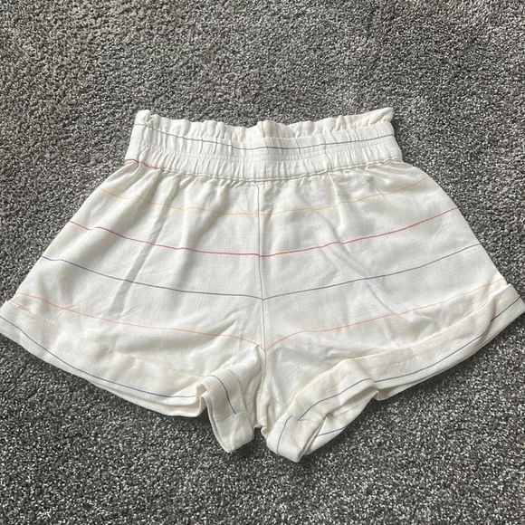 NWT O'Neill Alden Stripe Paperbag Waist Woven Shorts - Picture 2 of 4